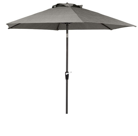 Living Accents Brookstone 9 ft. Dia. Tiltable Patio Umbrella Gray