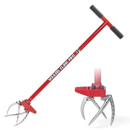 Garden Weasel Claw Pro 4 Tine Steel Hand Cultivator 45 in. Steel Handle