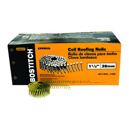 Bostitch 1-1/2 in. Roofing Nails Smooth Shank 7200 pk