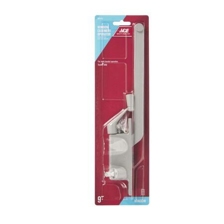 Ace Gray Aluminum Right Single-Arm Casement Operator w/Crank For Jalousie