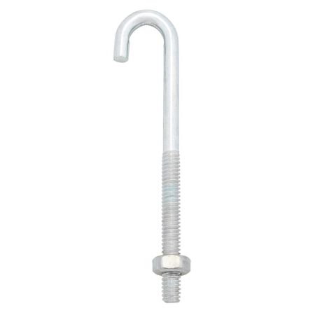 Hampton Small Zinc-Plated Silver Zinc 0.6875 in. L J-Bolt 125 lb 1 pk