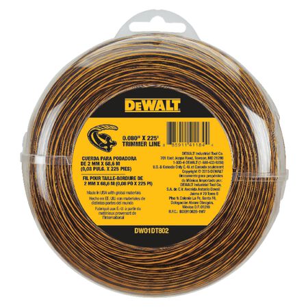 DeWalt .080 in. D X 225 ft. L Trimmer Line