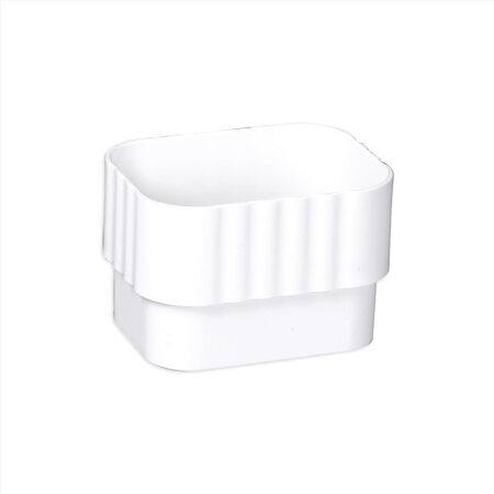 Amerimax 2 in. W X 3 in. L White Vinyl K Downspout Connector