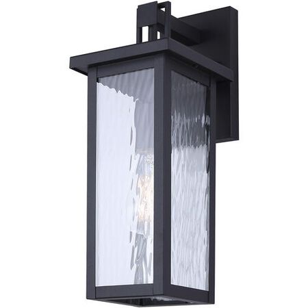 Canarm Shana 1 Light 16 in. Black Outdoor Wall Lantern