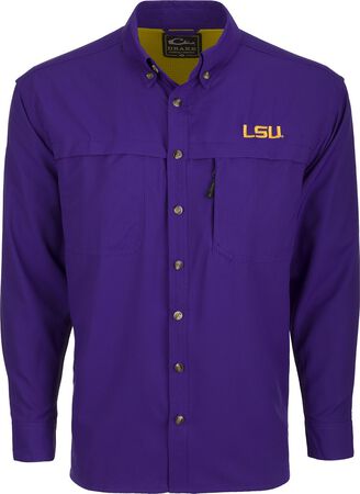 LSU Long Sleeve Mesh Back Flyweight Shirt - Large