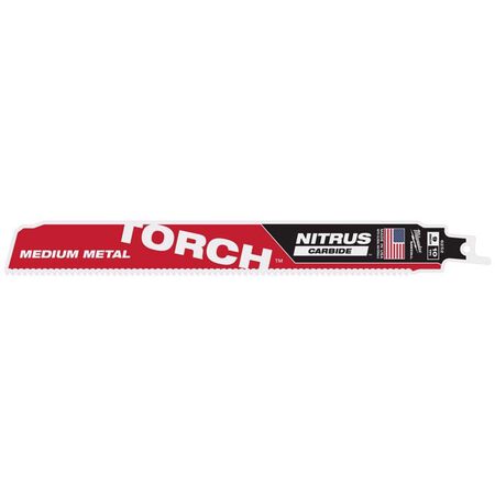 Milwaukee Torch 9 in. Nitrus Carbide Reciprocating Saw Blade 10 TPI 1 Pack