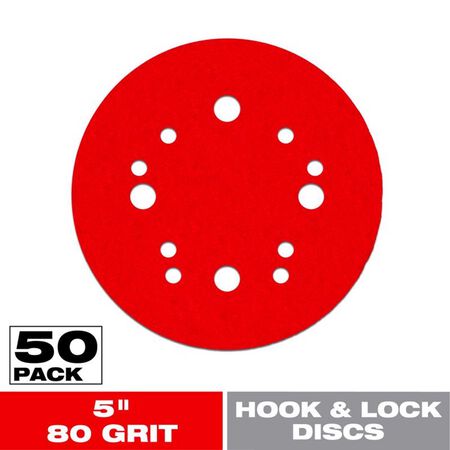Diablo 5 in. Ceramic Blend Hook and Lock Sanding Disc 80 Grit Coarse 50 pk