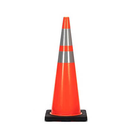 Home Plus 36 in. Triangular Orange Safety Cone 1 Pack