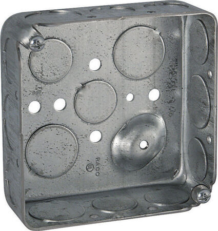 Raco 21 cu in Square Steel 2 gang Outlet Box Gray