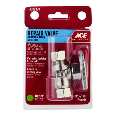 Ace 3/8 in. FPT X 3/8 in. Compression Brass Repair Valve