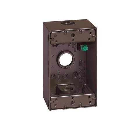 Sigma Engineered Solutions New Work 18.3 cu in Rectangle Metallic 1 gang Weatherproof Box Bronze