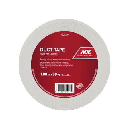 Ace 1.88 in. W X 60 yd L White Solid Duct Tape