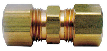 Ace 1/2 in. Dia. x 1/2 in. Dia. Compression To Compression Yellow Brass Union