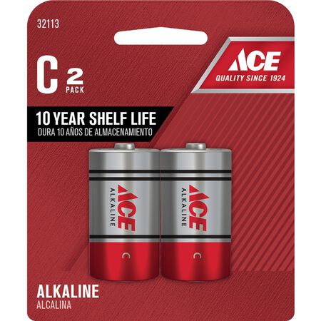 Ace C Alkaline Batteries 2 pk Carded