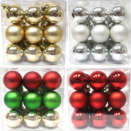 Celebrations Assorted Shiny and Matte Ornaments 6.35 in.