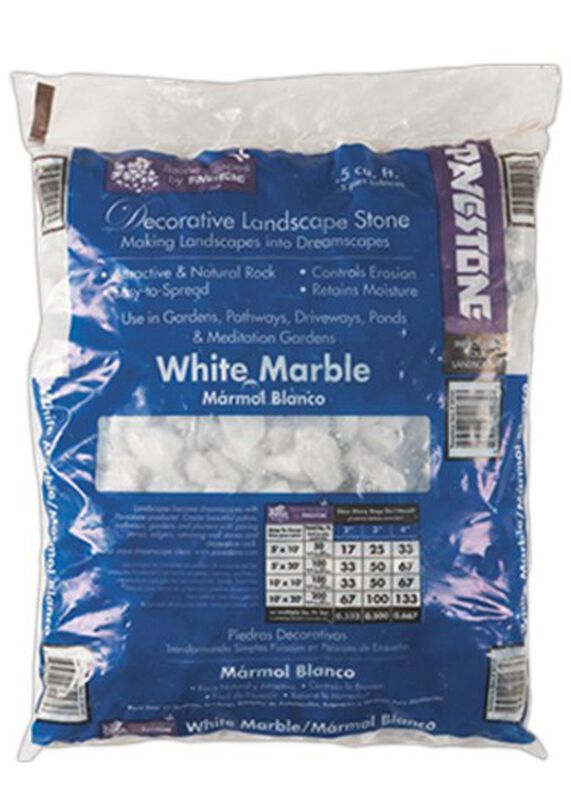 Pavestone White Decorative Stone Marble Chips 0 5 Cu Ft Stine Home Yard The Family You Can Build Around