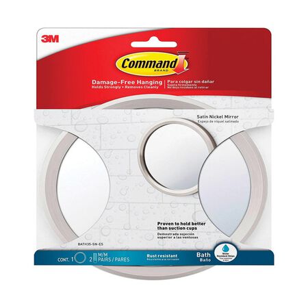 3M Command Small Plastic Bath Mirror 6.82 in. L 1 pk