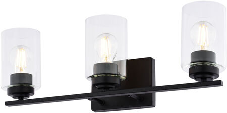 Vaxcel Lighting W0527 Park Ridge 3 Light 22 in.W Vanity Light - Black