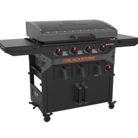 Blackstone 4 Burner Liquid Propane Outdoor Griddle with Hood Black