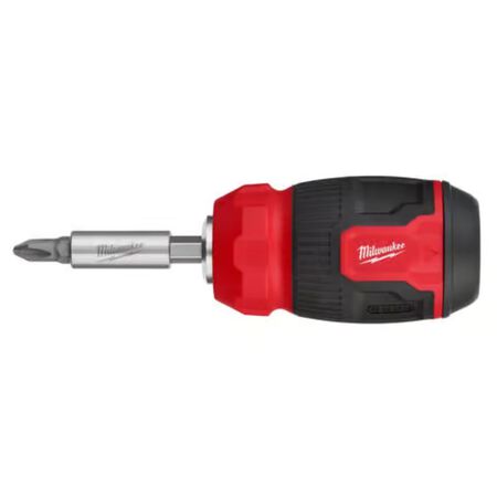 Milwaukee Hex Shank 8-in-1 Compact Multi-Bit Screwdriver 4.69 in. 1 Piece