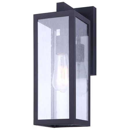 Canarm Newport 1-Light Outdoor Wall Light in Matte Black