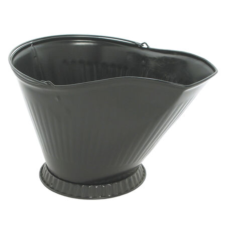 Imperial Black Powder Coated Steel Coal Hod