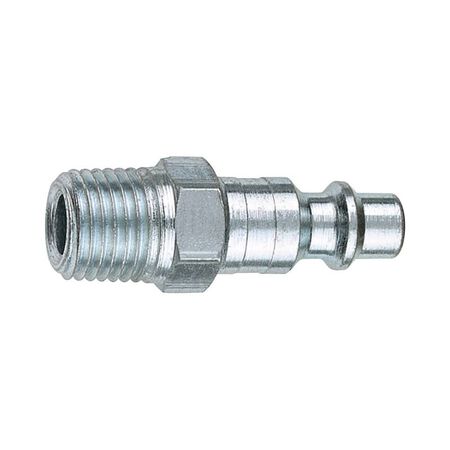 Tru-Flate Steel 1/4 in. I/M Style Plug 3/8 in. Male 1 pc