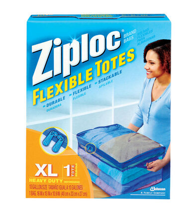 Ziploc Flexible 10 gal Blue/Clear Storage Tote 10.9 in. H X 16 in. W X 13 in. D