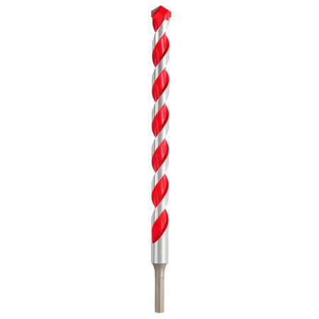 Milwaukee 3/4 in. X 12 in. L Carbide Hammer Drill Bit 3-Flat Shank 1 pk