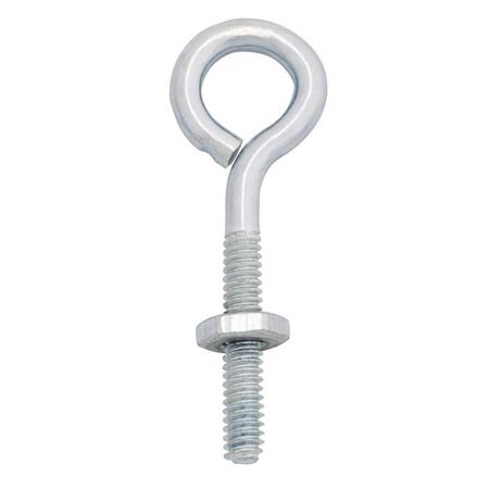Hampton 3/16 in. X 2 in. L Zinc-Plated Steel Eyebolt Nut Included
