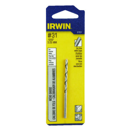 Irwin #31 X 2-3/4 in. L High Speed Steel Wire Gauge Bit 1 pc