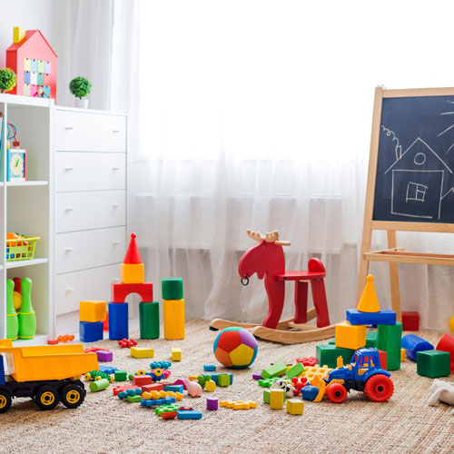 Carpet in kids playroom