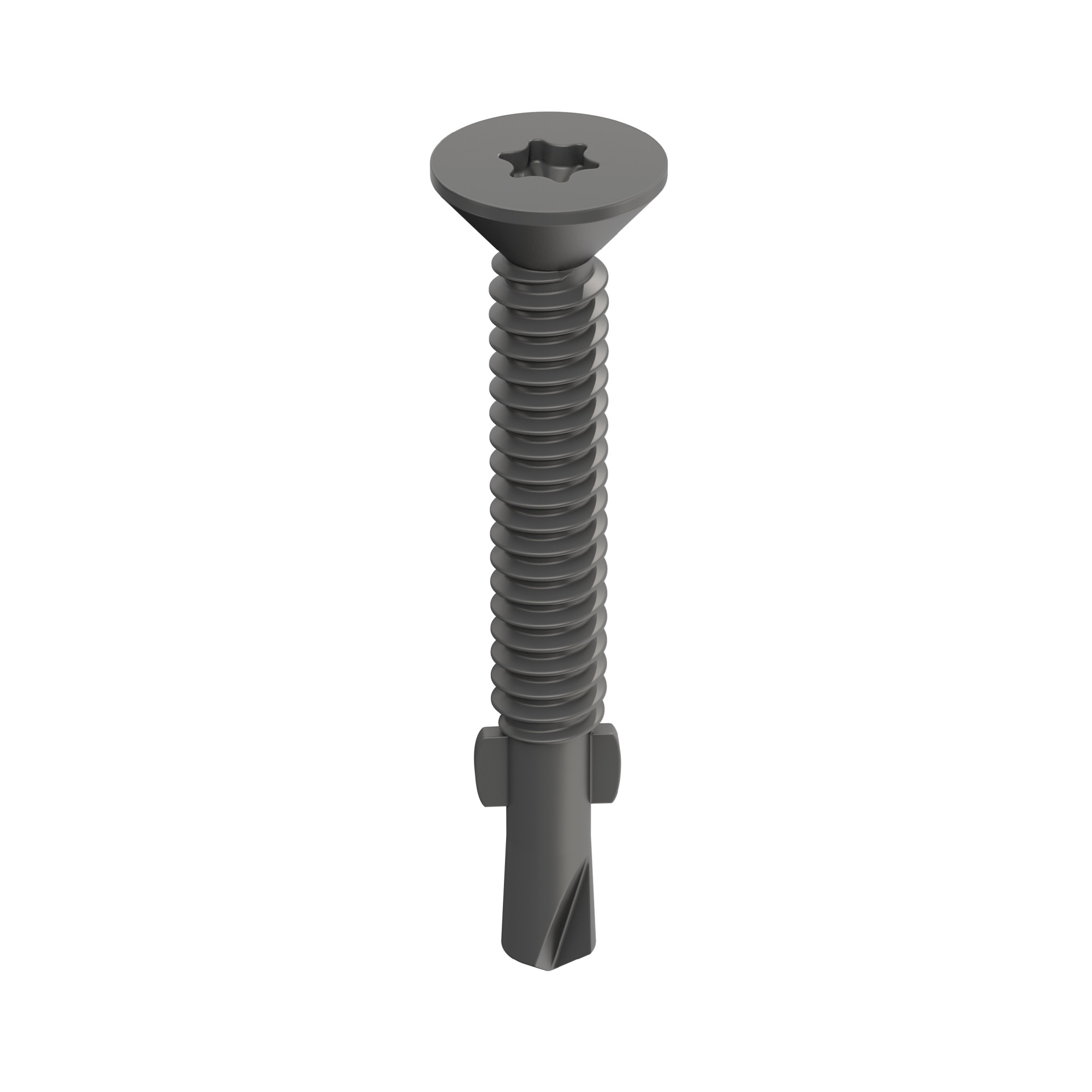 Power Pro Prower Pro Premium Flat Gray Epoxy Self-Drilling Screws (¼"-20 × 2-¾") 30pc