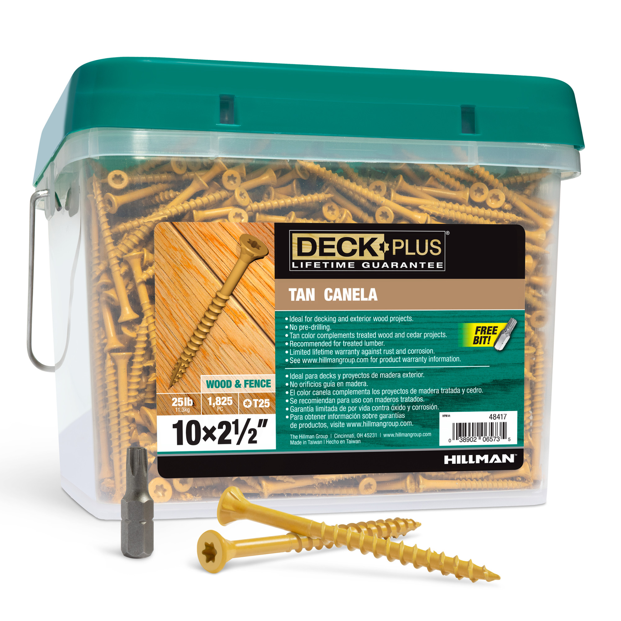 Deck Plus Tan Deck Screws (#10 x 2-1/2 in.)