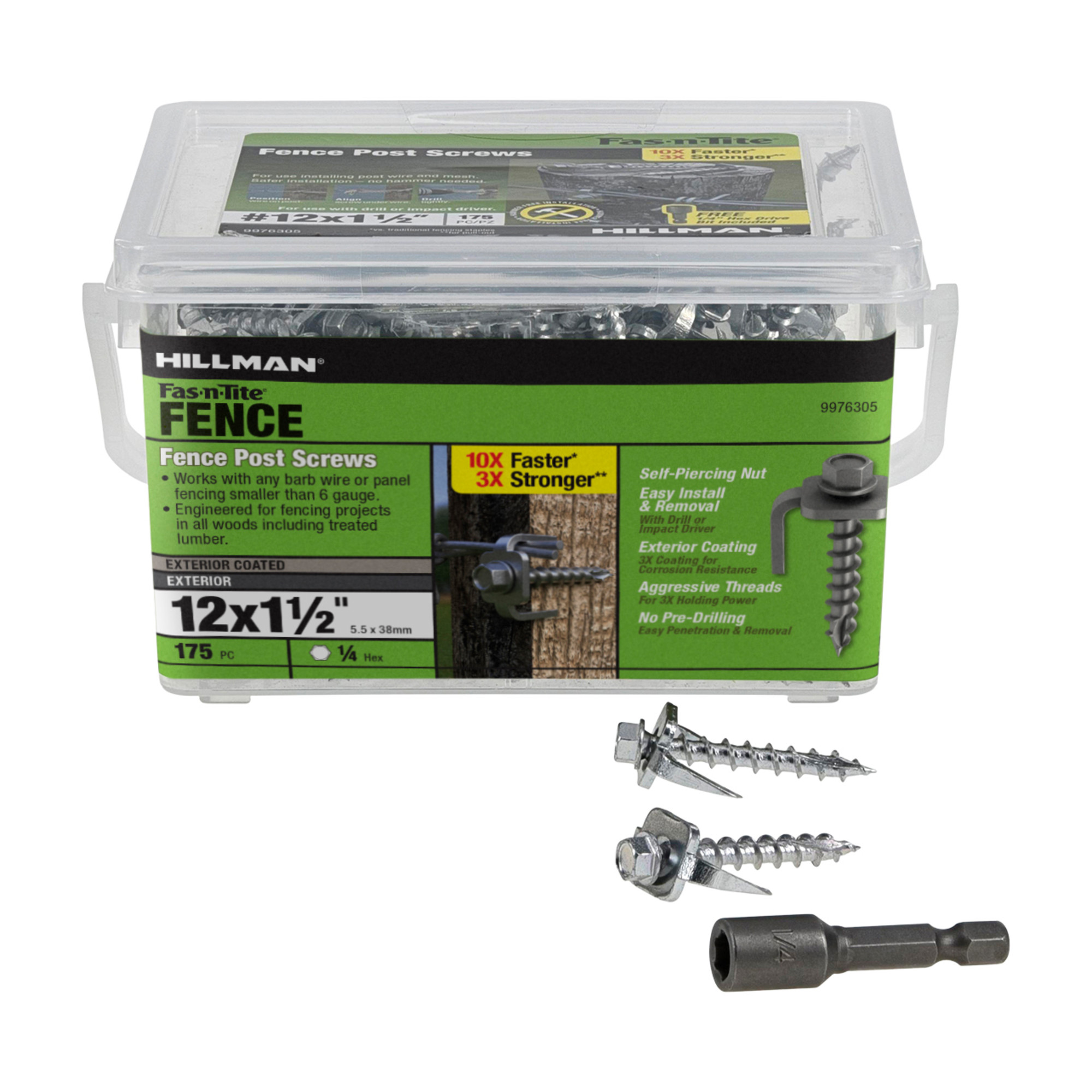 Hillman Exterior-Coated Fence Post Screws (#12 x 1-1/2 in.)