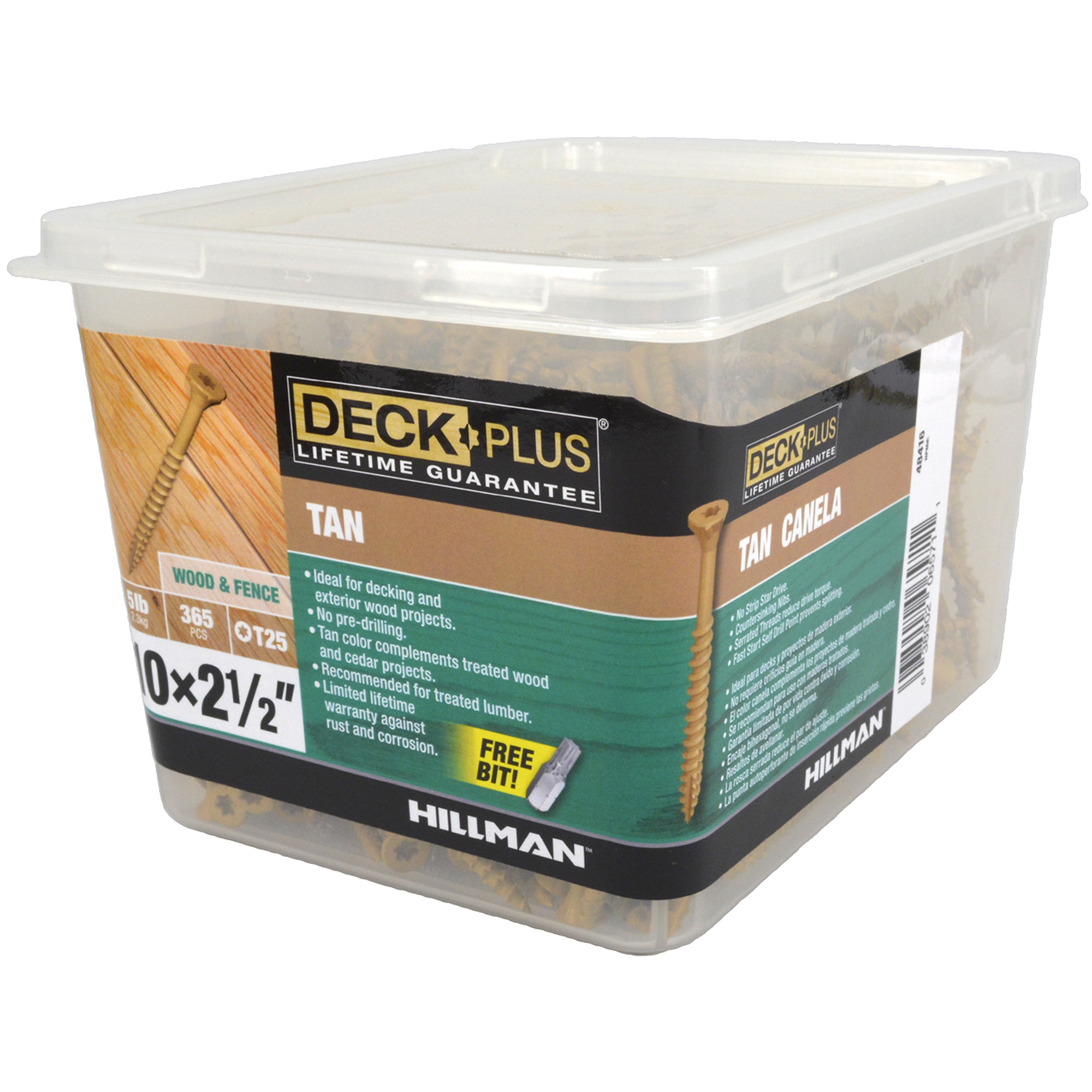 Deck Plus Tan Deck Screws (#10 x 2-1/2 in.)