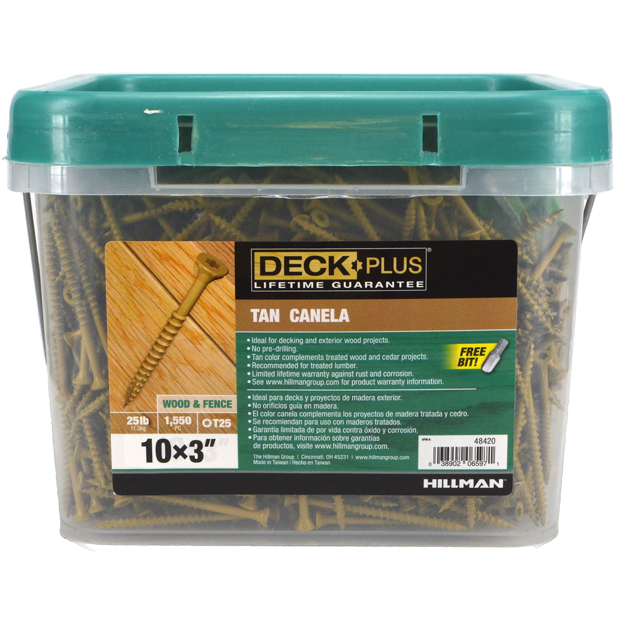 Deck Plus Tan Deck Screws (#10 x 3 in.)