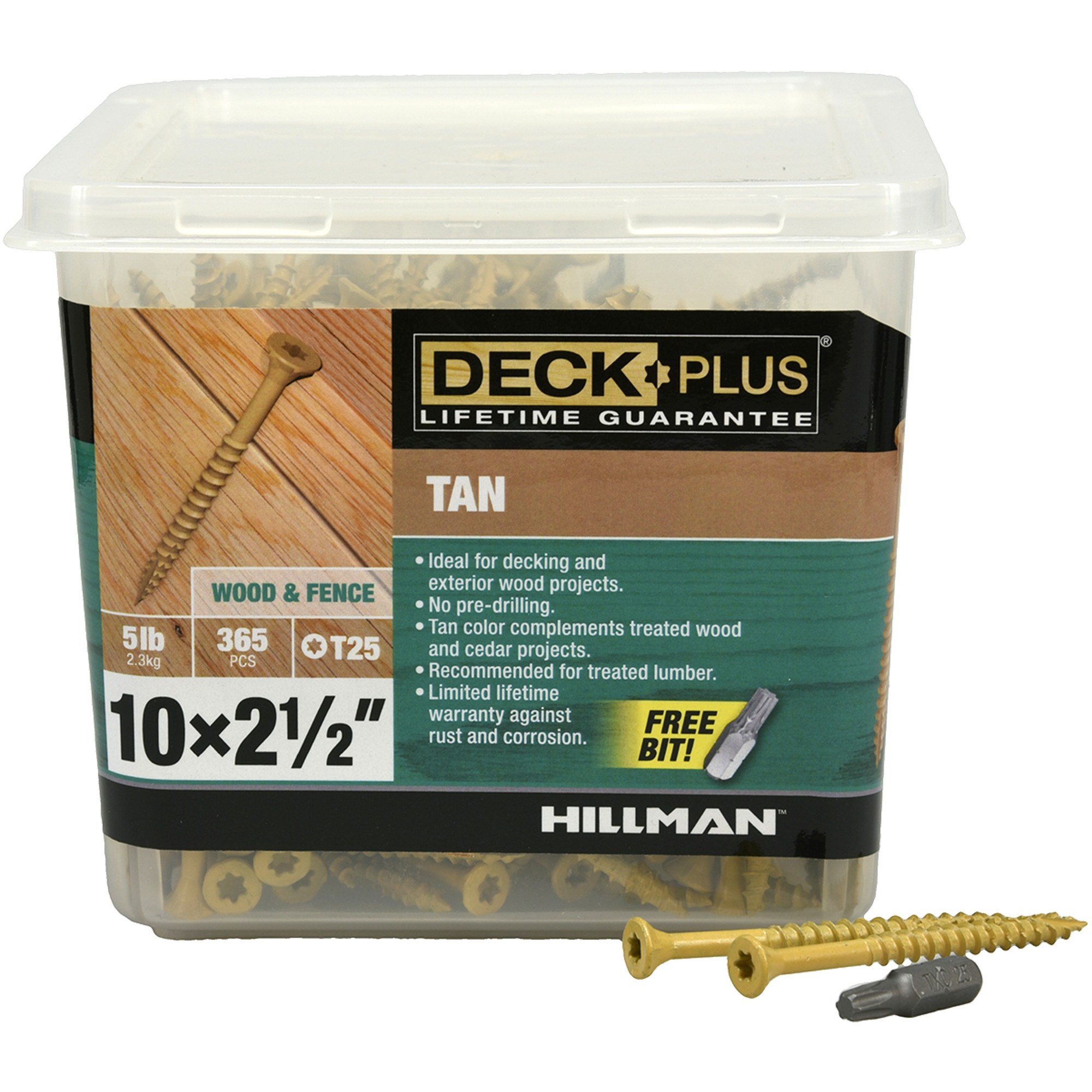 Deck Plus Tan Deck Screws (#10 x 2-1/2 in.)
