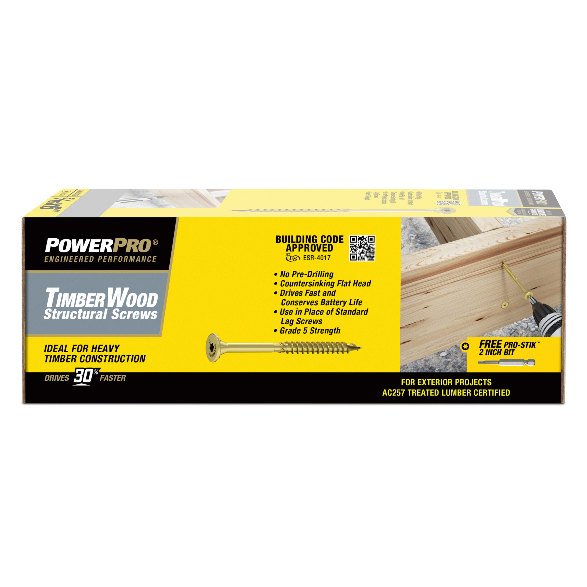 Power Pro TimberWood Bronze Structural Screws (5/16 in. x 6 in.) - 24pc