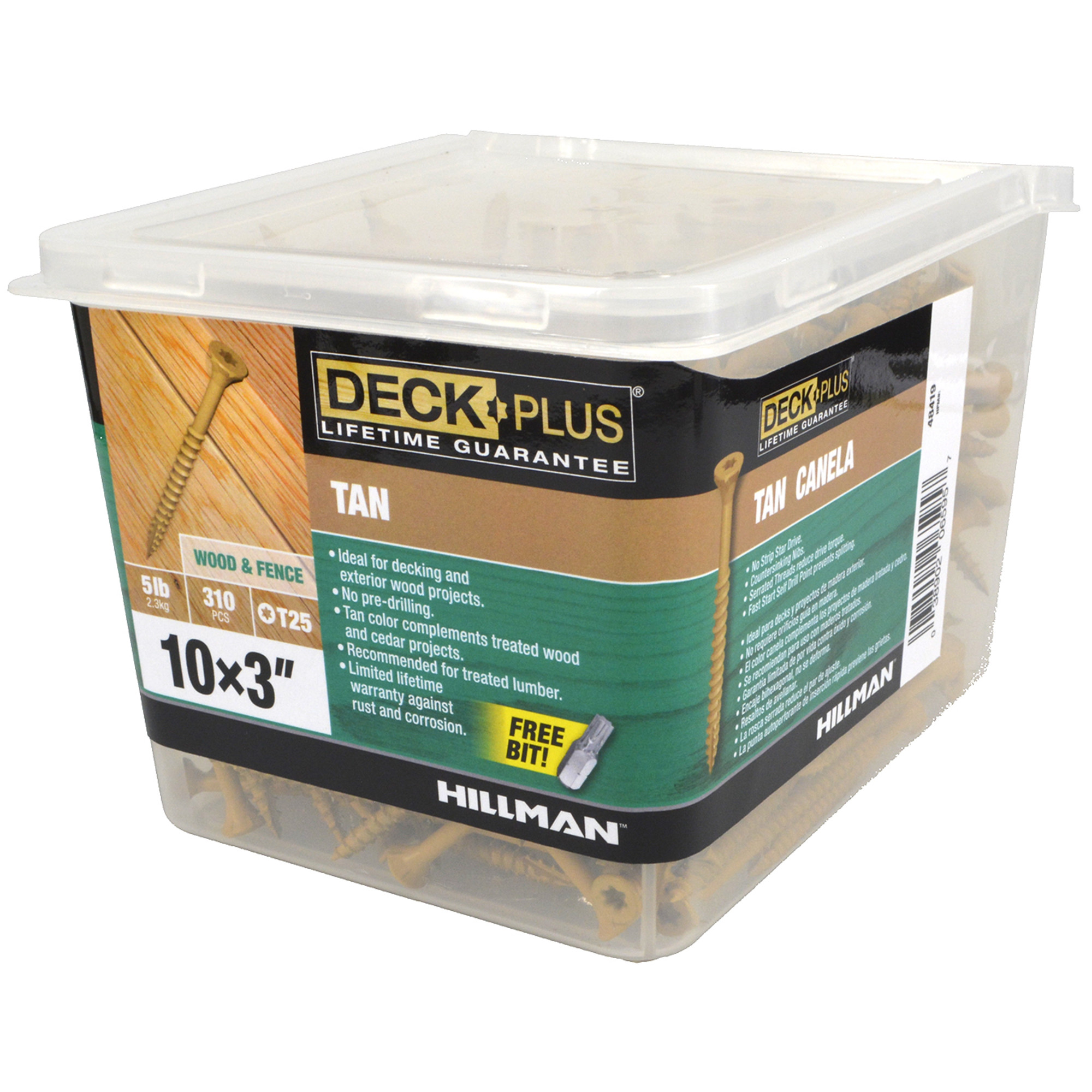 Deck Plus Tan Deck Screws (#10 x 3 in.)