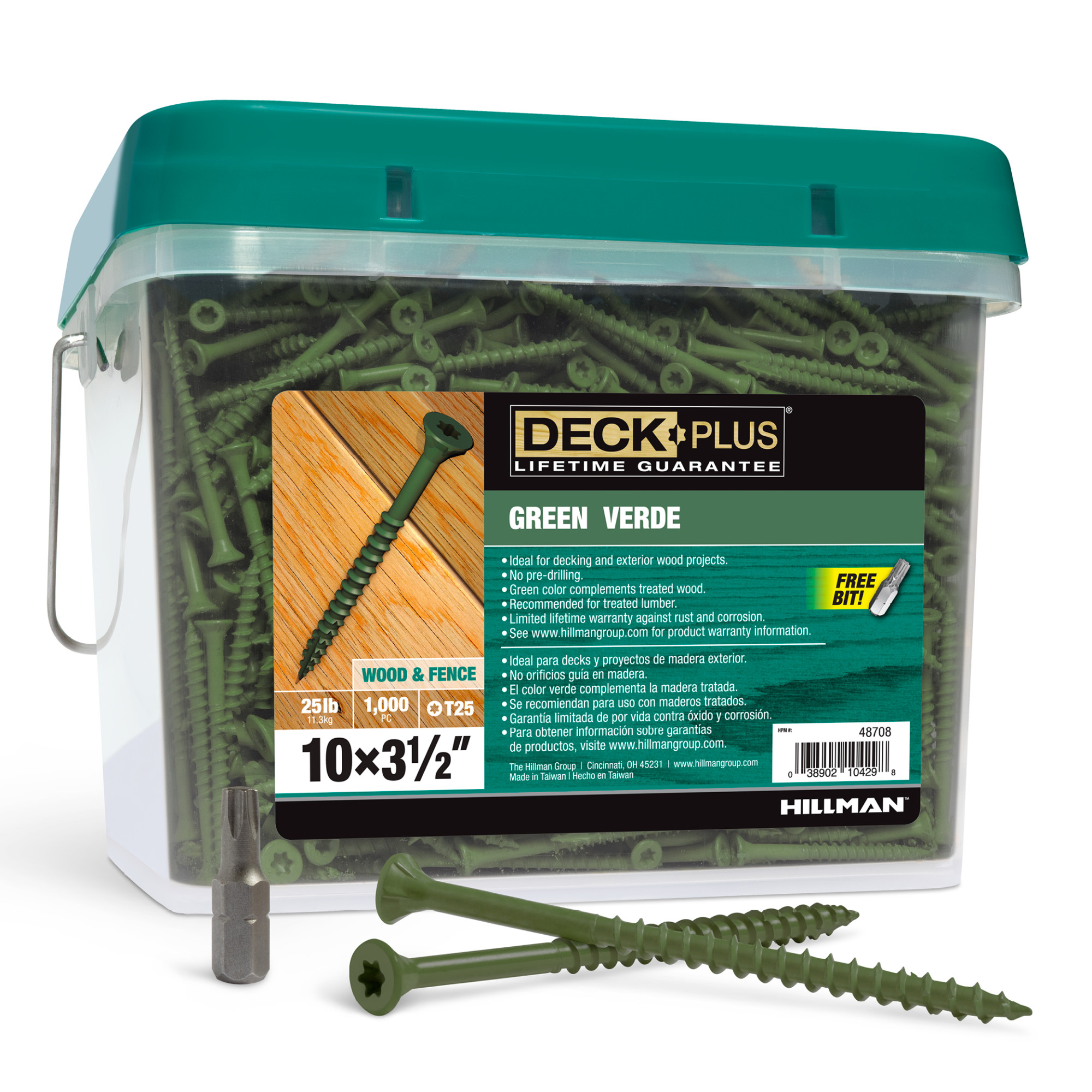 Deck Plus Green Deck Screws (#10 x 3-1/2 in.)