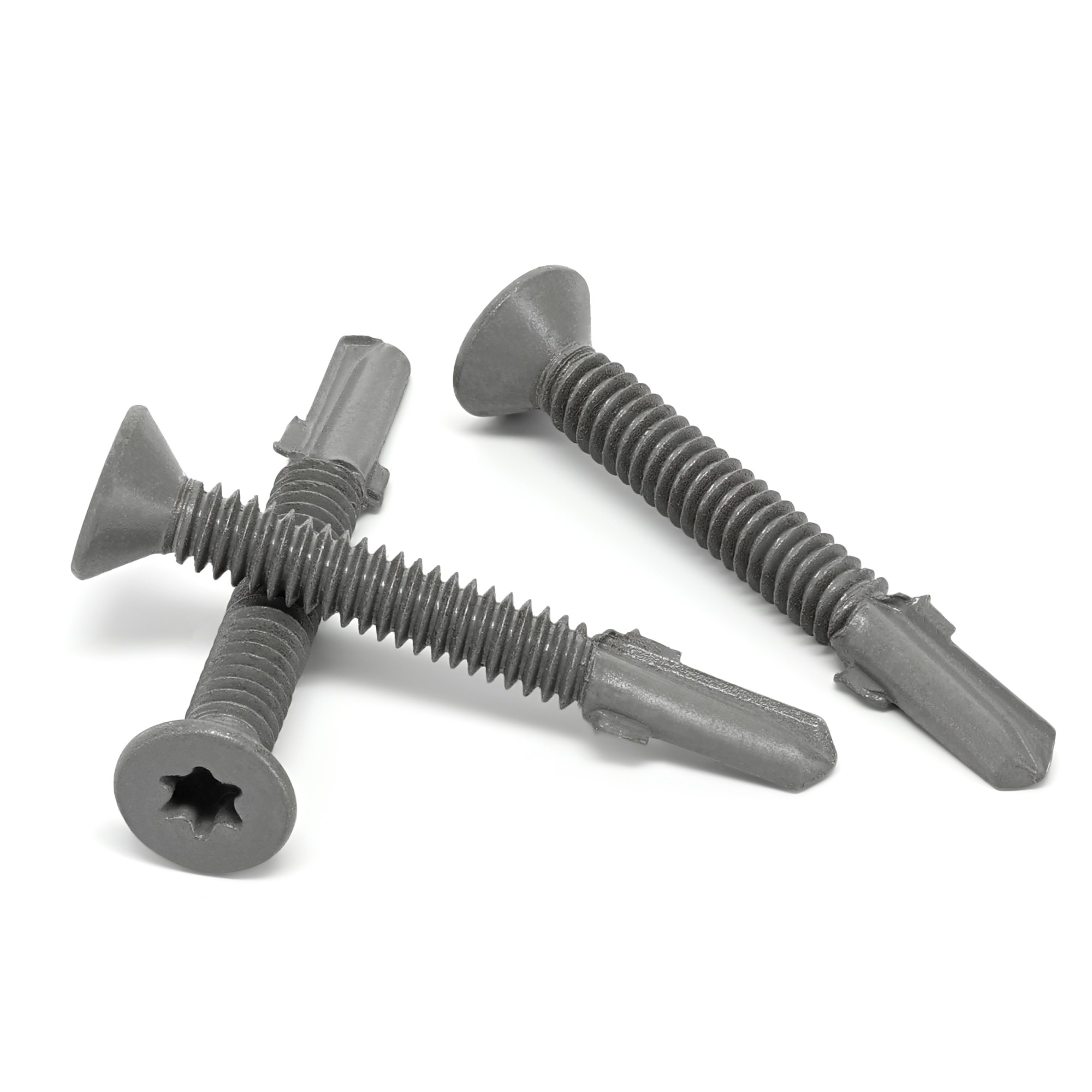 Power Pro Prower Pro Premium Flat Gray Epoxy Self-Drilling Screws (¼"-20 × 2 in.) 35pc