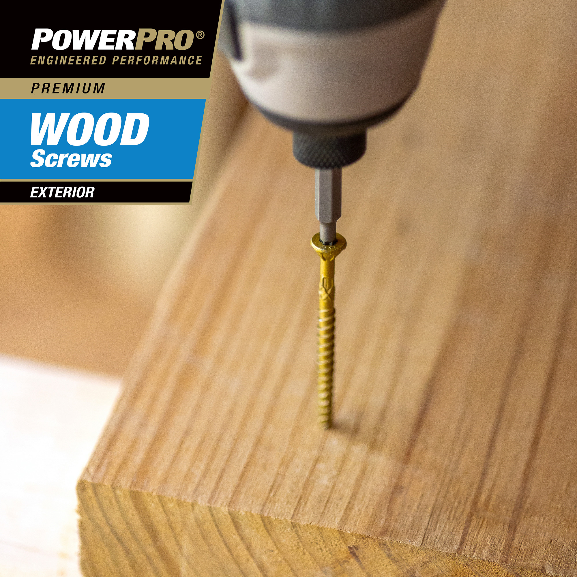 Power Pro Premium Exterior Wood Screws (#9 x 2-1/2 in.) - 2500 pc