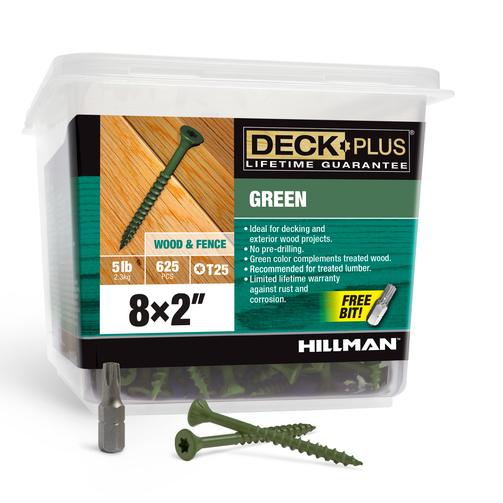 Deck Plus Green Deck Screws (#8 x 2 in.)