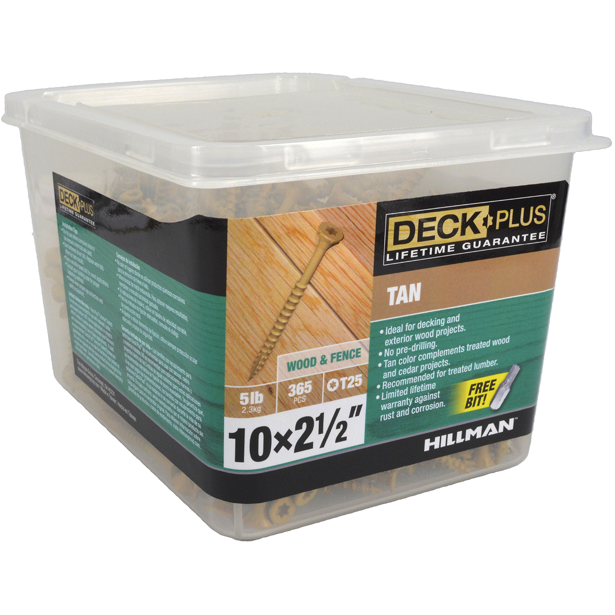 Deck Plus Tan Deck Screws (#10 x 2-1/2 in.)