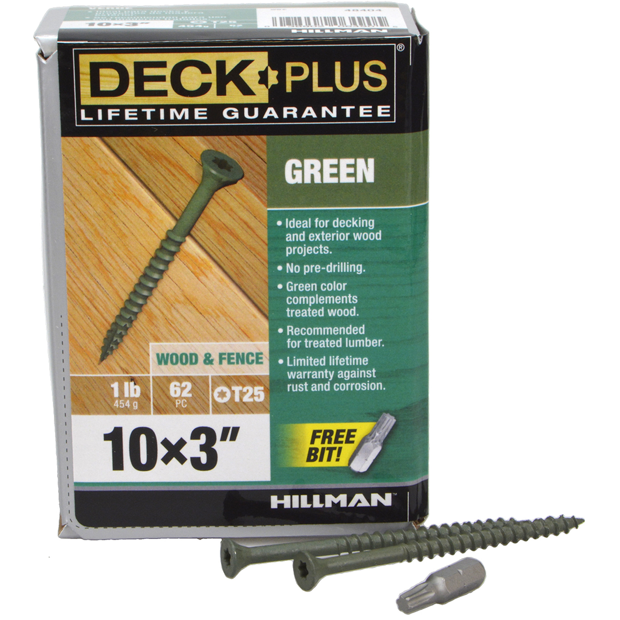 Deck Plus Green Deck Screws (#10 x 3 in.)