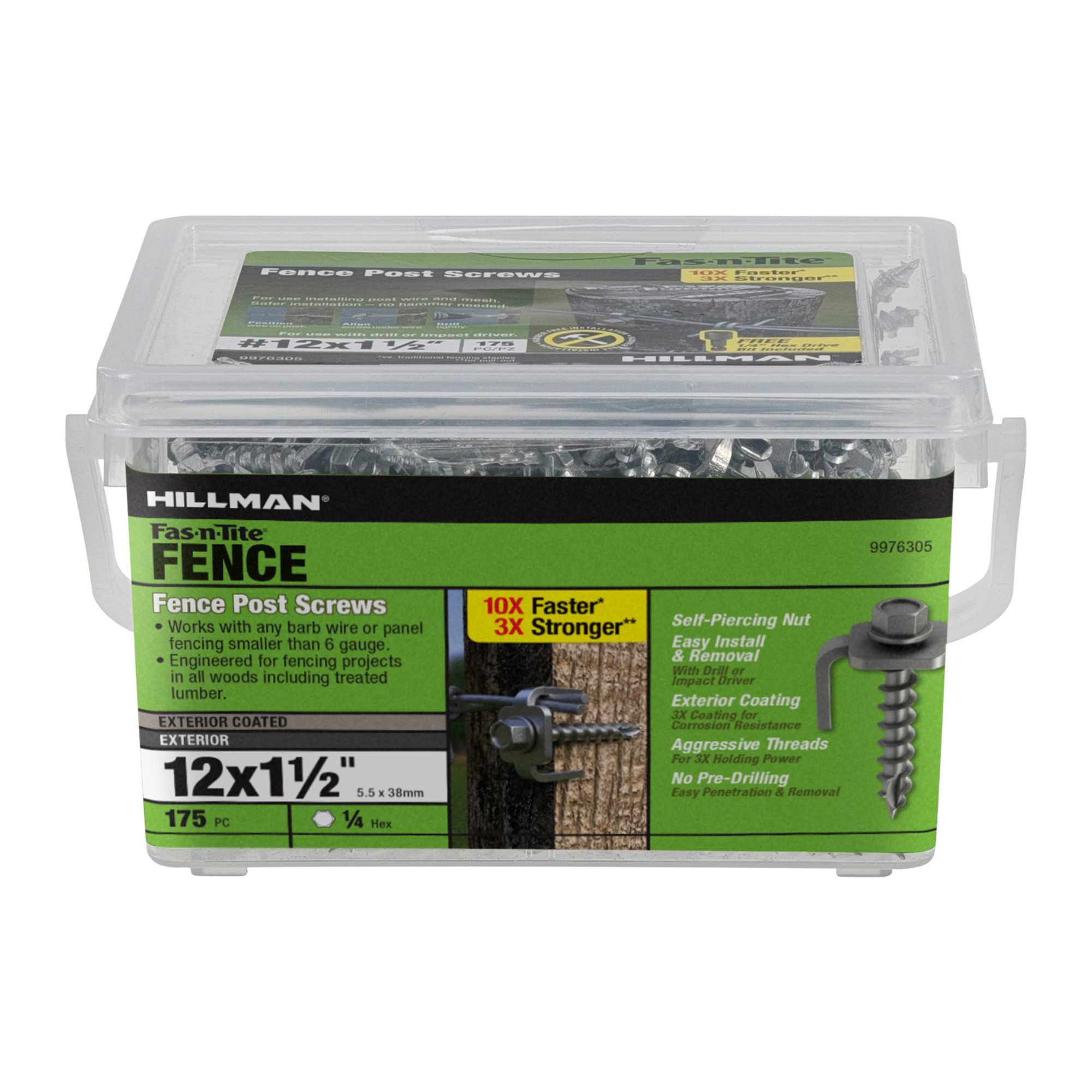 Hillman Exterior-Coated Fence Post Screws (#12 x 1-1/2 in.)