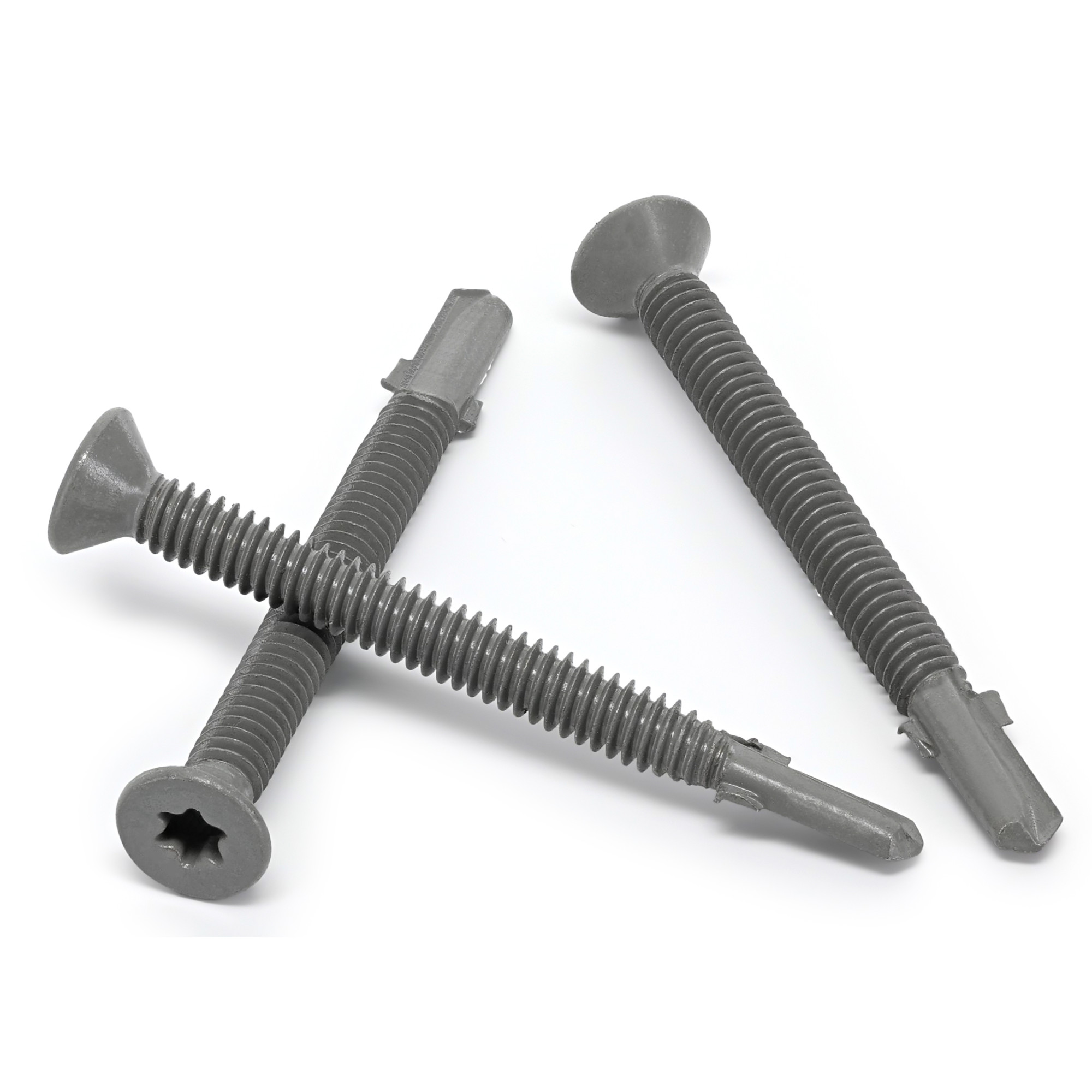 Power Pro Prower Pro Premium Flat Gray Epoxy Self-Drilling Screws (¼"-20 × 3 in.) 140pc