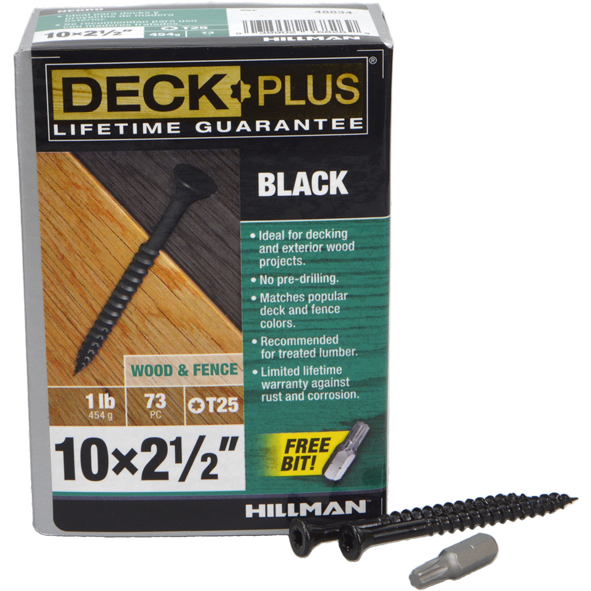 Deck Plus Black Deck Screws (#10 x 2-1/2 in.)