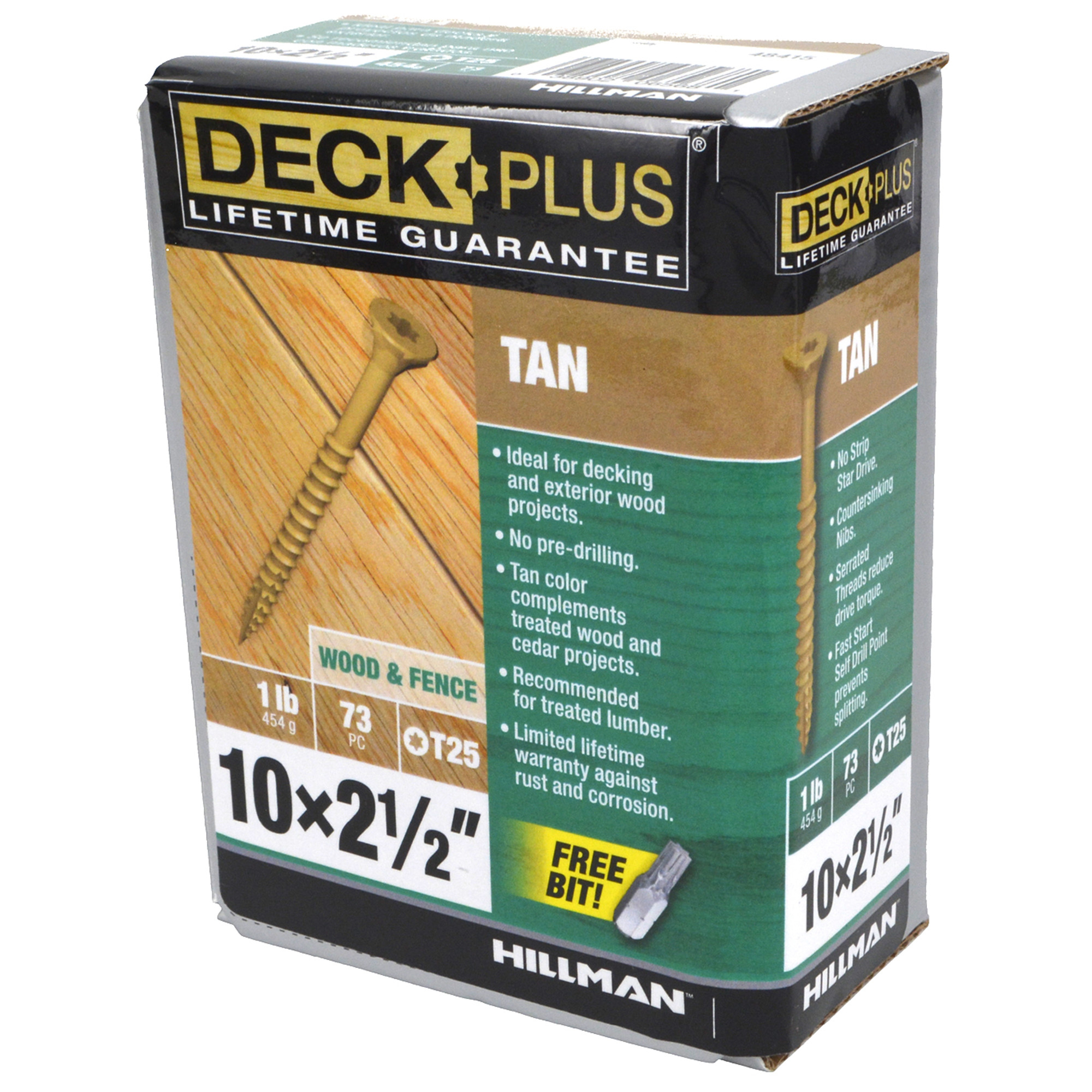 Deck Plus Tan Deck Screws (#10 x 2-1/2 in.)